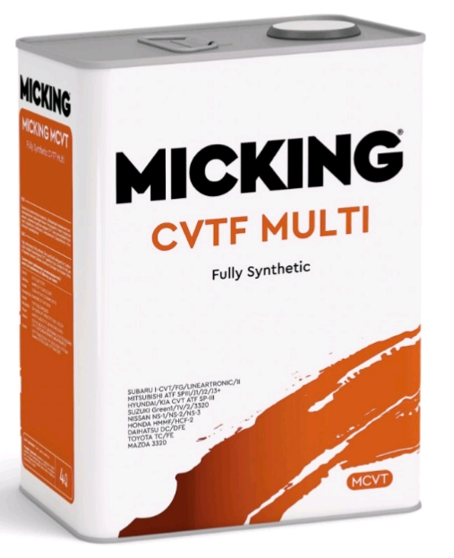 Масло трансмиссионное Micking CVTF MULTI синт. 4л арт M4137