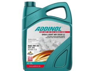 Масло моторное ADDINOL Giga Light MV 0530 LL 5W30 SN, C3 синт. 5л
