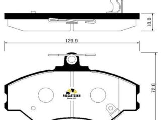 Колодки тормозные дисковые HSB HP0019
