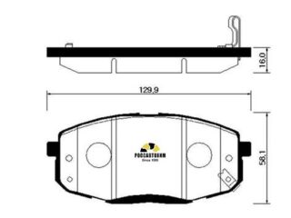 Колодки тормозные дисковые HSB HP0040