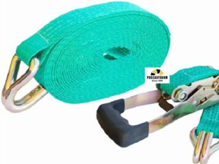 Стяжка (ремень) крепления груза (8 м,50 мм) 6-12тонн, алюмин.ручка (лента+механизм) DA-01123