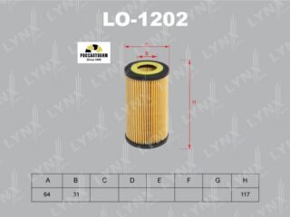 Фильтр масляный (вставка) LYNXauto LO-1202