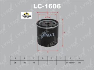 Фильтр масляный LYNXauto LC-1606