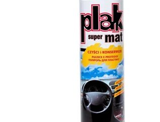 Полироль для пластика PLAK SUPER MAT матовый  600мл (Клубника) 5151