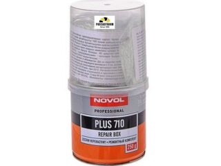 Смесь для ремонта Novol PLUS 710 (п/э смола 0,25кг+отвердитель 8гр+ стеклоткань)