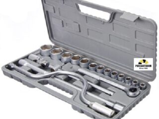 Набор головок, 19 предм., 10-32мм, с карданным шарниром 1/2" ЕРМАК 736-566