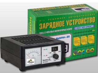 Зарядное устройство "Вымпел-20" (автомат 0-6А, 6/12В, стрелочный ампер))