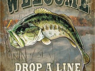 1669 Welcome Bass Fishing картинка металл.оригинал