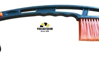 AL-118 щетка со скребком, серо-оранжевая (кор.72шт)