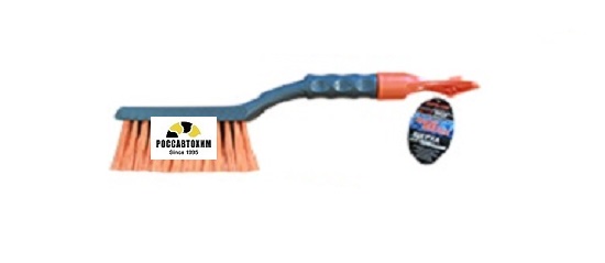 Щетка со скребком, серо-оранжевая AL-113