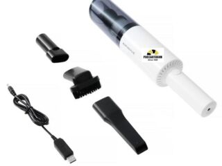 Пылесос автомобильный CARTAGE, беспроводной, 3 насадки, 120 Вт, 12 В, белый   5377456