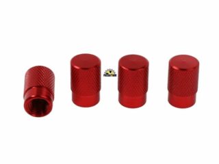Колпачок на вентиль TORSO, красный, набор 4 шт 7439475
