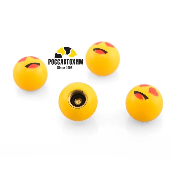 Колпачок на вентиль, TORSO, Смайл, набор 4 шт 9750290