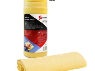 Замша протирочная TORSO 43х32 см в тубе, желтый 10262324