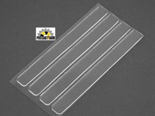 Защитные накладки на кузов авто, 15×1.5 см, прозрачные, набор 4 шт   9900604