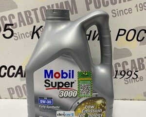 Моторное масло MOBIL SUPER 3000 XE 5W30 кан 4л 152505 Турция