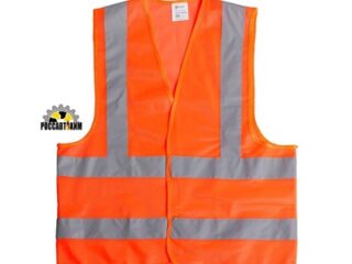 Жилет сигнальный, светоотражающий, оранжевый, 3 класс, размер 66×56 см, 60г/м2        3628610