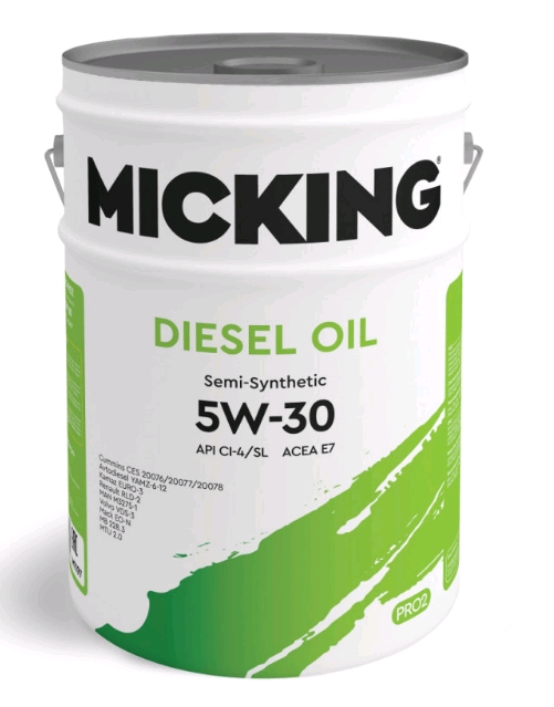 Масло моторное Micking Diesel Oil PRO2 5W30 п/с API CI-4/SL дизель 20л арт M1197