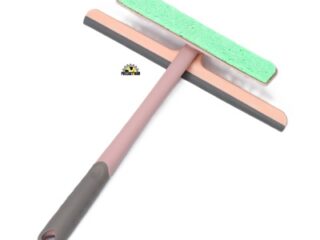 Щётка для окон Доляна «Элит», целлюлозная губка 21×4 см, поворотный силиконовый водосгон 27.5, 28×34×6 см, МИКС