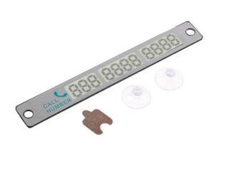 Табличка для номера телефона TORSO, 17×10 см, светится в темноте, хром