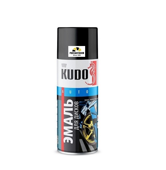 Краска аэрозоль "KUDO" для дисков черная (520 мл) KU-5203
