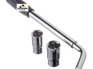 Ключ балонный телеск. со сменными головками 17/19-21-23мм ЕРМАК /766-080/