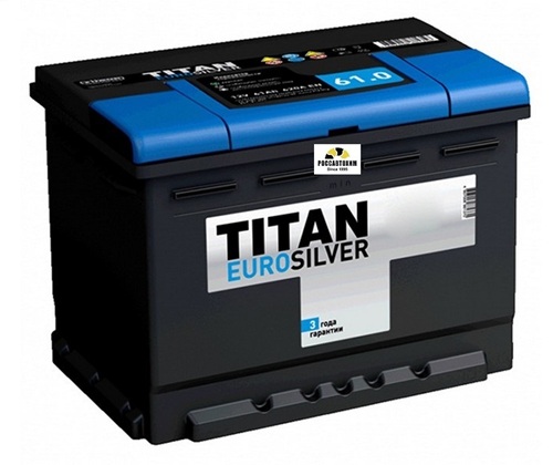 АКБ ТИТАН EURO SILVER 6СТ-61.0, 61 А/ч 620А о/п