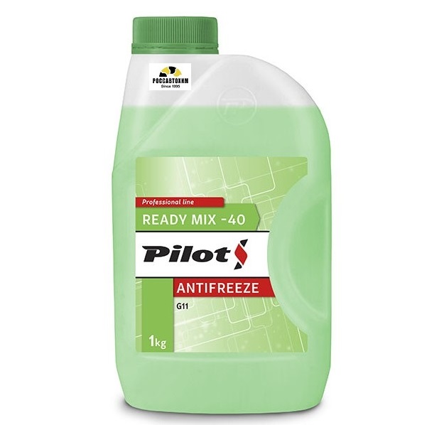 Антифриз PILOTS GREEN LINE -40 1кг Зеленый