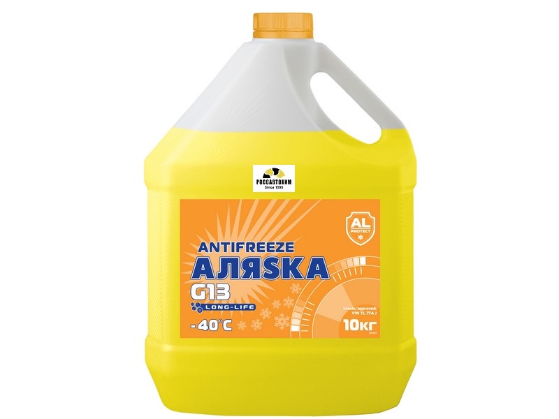 Антифриз LONG LIFE (Лонг Лайф) Аляска (жёлтый) 10кг