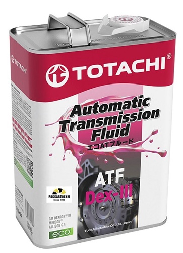 Масло трансмиссионное TOTACHI ATF DEXRON-lll синт. 4л
