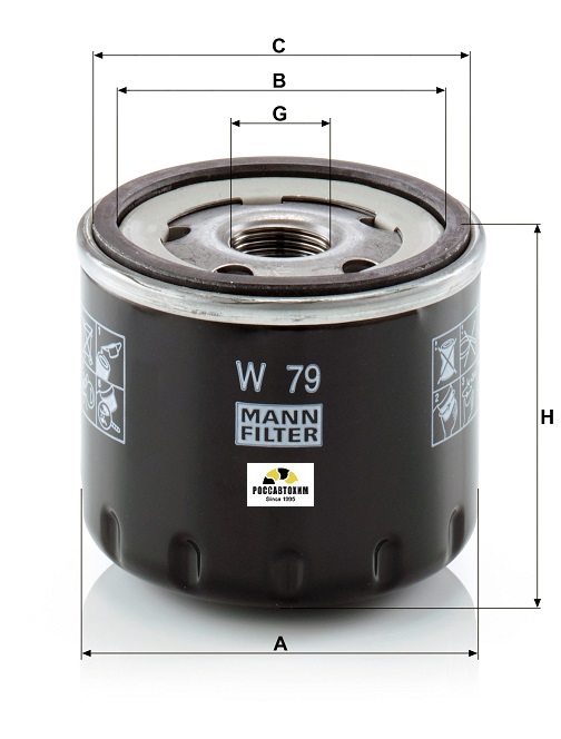 Фильтр масляный MANN W79