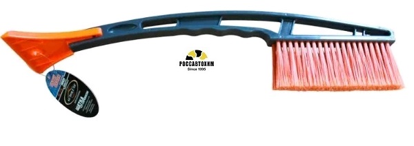 AL-118 щетка со скребком, серо-оранжевая (кор.72шт)