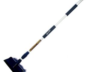 Щетка CU-613  для мытья авто телескоп. (88-165) с краном и водосгоном  (20см) резина