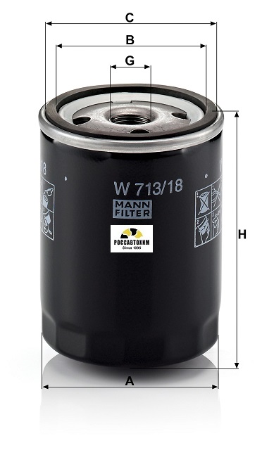 Фильтр масляный MANN W713/18