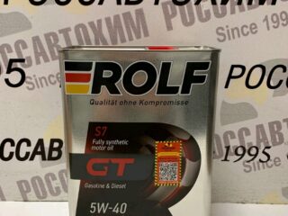 Масло моторное Rolf GT 5W40 API А3/В4 SN/CF синт. 4л. Арт. пр-ля: 322229