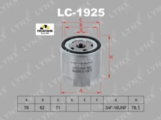 Фильтр масляный LYNXauto LC-1925