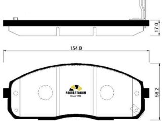 Колодки тормозные дисковые HSB HP0029
