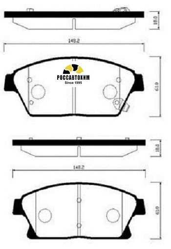 Колодки тормозные дисковые HSB HP2026
