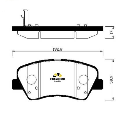 Колодки тормозные дисковые HSB HP0045 (HP0047)