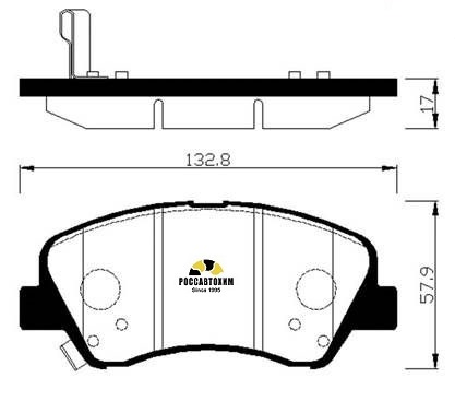 Колодки тормозные дисковые HSB HP0047 (HP0045)