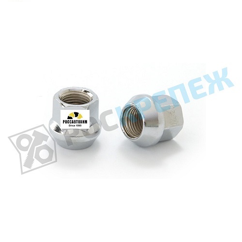 Гайка М12*1,25 колесная открыт (S=19, L=21мм, хром) 19692