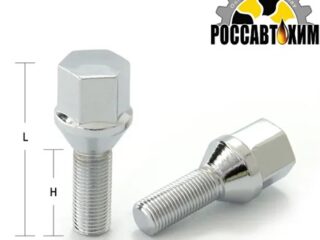 Болт М12*29*1,25 колесный, конус (S=19, Lобщ=56мм, хром) 11602