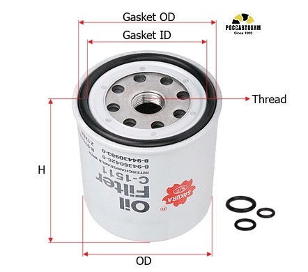 Фильтр масляный Sakura C1511 (w920/82 w921/80)*