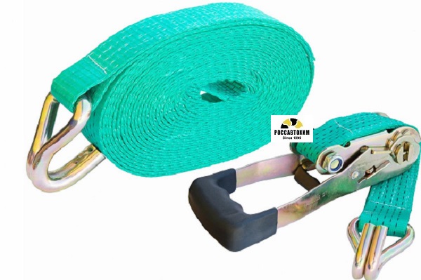Стяжка (ремень) крепления груза (8 м,50 мм) 6-12тонн, алюмин.ручка (лента+механизм) DA-01123