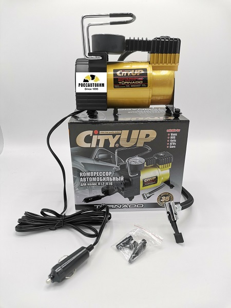 Компрессор CITY UP TORNADO (30л/мин) 10atm 12V для колес R12 R16 в мешке AC580TOR