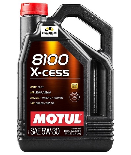 Масло моторное MOTUL 8100 X-cess 5w30 A3/B4 5л /113530/