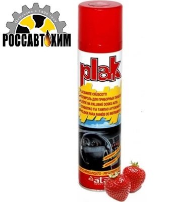 Автополироль для пластика (глянц) PLAK 400мл (Клубника)
