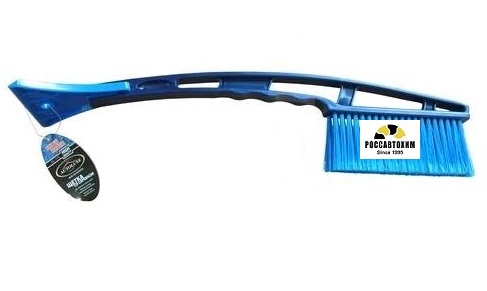 AL-118 щетка со скребком, синяя (кор.72шт)