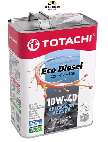 Масло моторное TOTACHI Eco Diesel 10W40 CK-4/СJ-4/SN, E9 п/с 4л