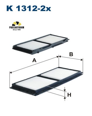 Фильтр салона FILTRON K1312-2x (CU26008-2)